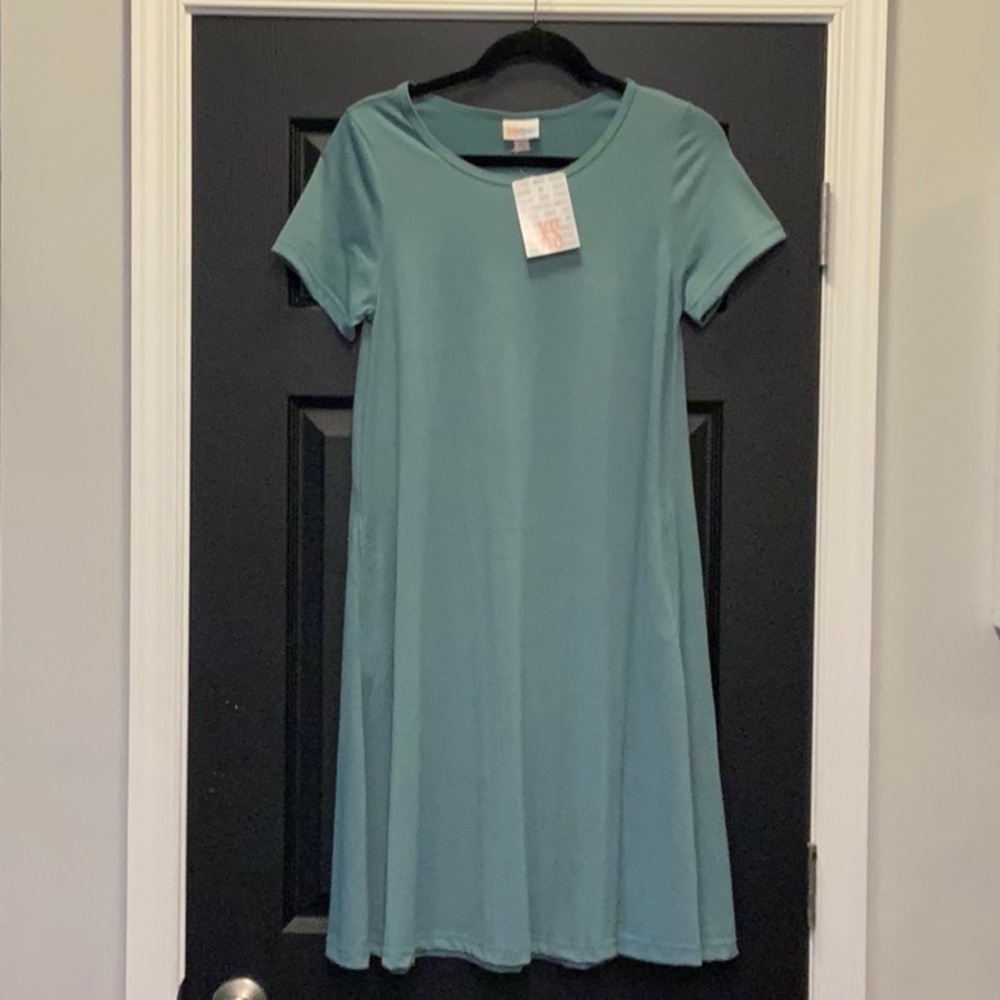 NWT Lularoe Jessie Dress w/ side pockets XS Sage Green 💎